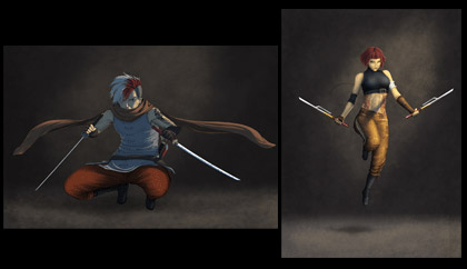samurai 2d concept character